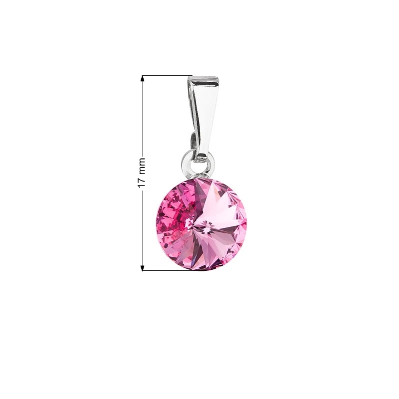 Prívesok bižutéria so Swarovski kryštálmi, Rose