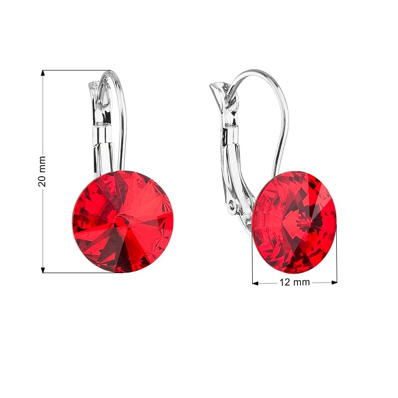 Náušnice bižutéria s Crystals from Swarovski ® SIAM