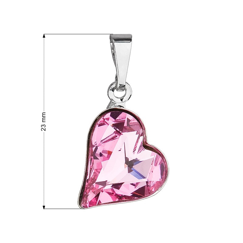 Prívesok bižutéria so Swarovski kryštálmi, Rose