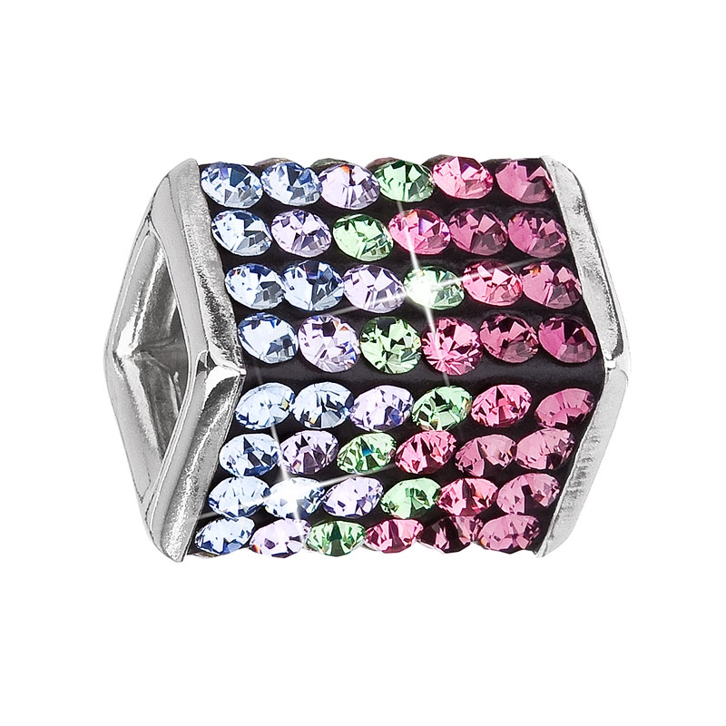 EVOLUTION GROUP CZ Stříbrný přívěšek s krystaly Swarovski® Rose - 34134.3 fialová