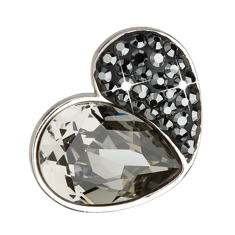 Strieborný prívesok s kryštálmi Crystals from Swarovski ® Black Diamond