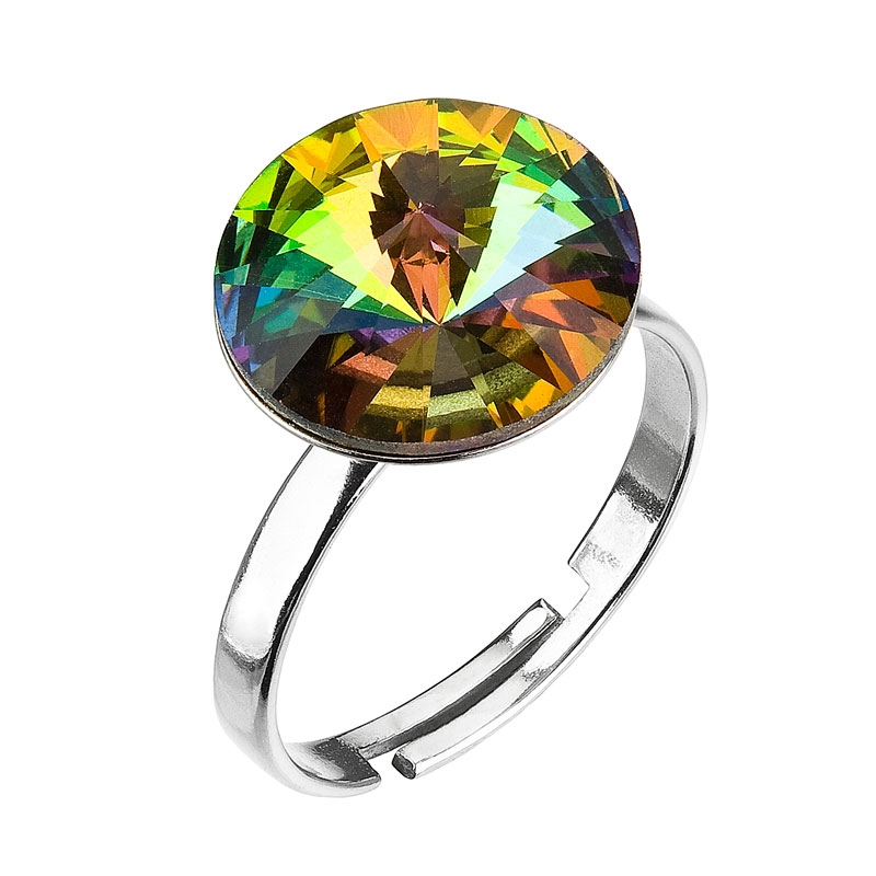 Strieborný prsteň s kameňom Crystals from Swarovski ® Vitrail Medium
