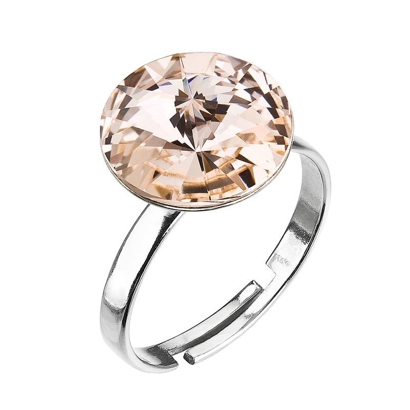 Strieborný prsteň s kameňom Crystals from Swarovski ® Silk