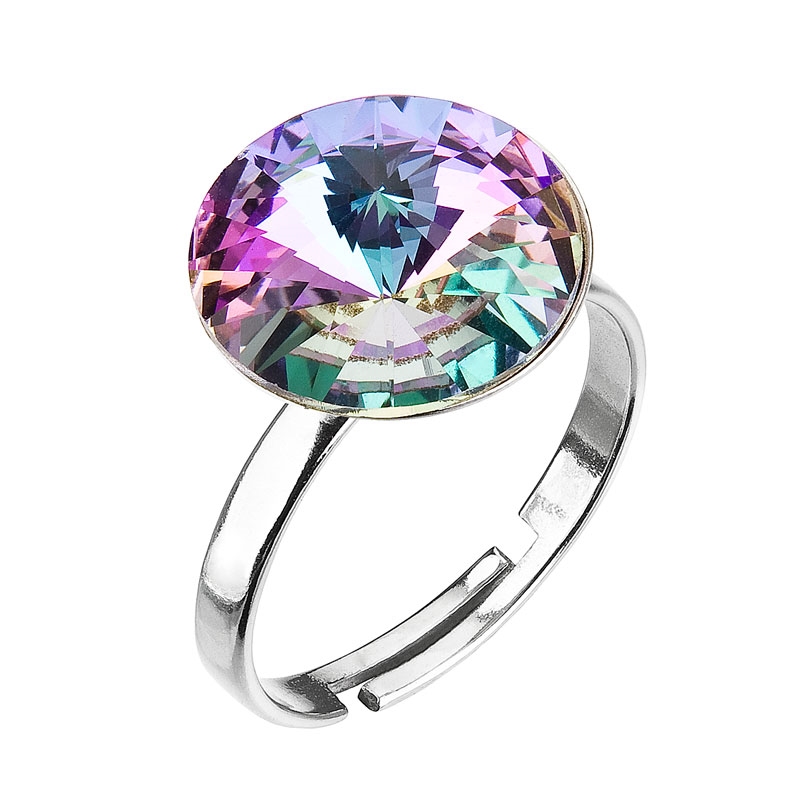 Strieborný prsteň s kameňom Crystals from Swarovski ® Vitrail Light