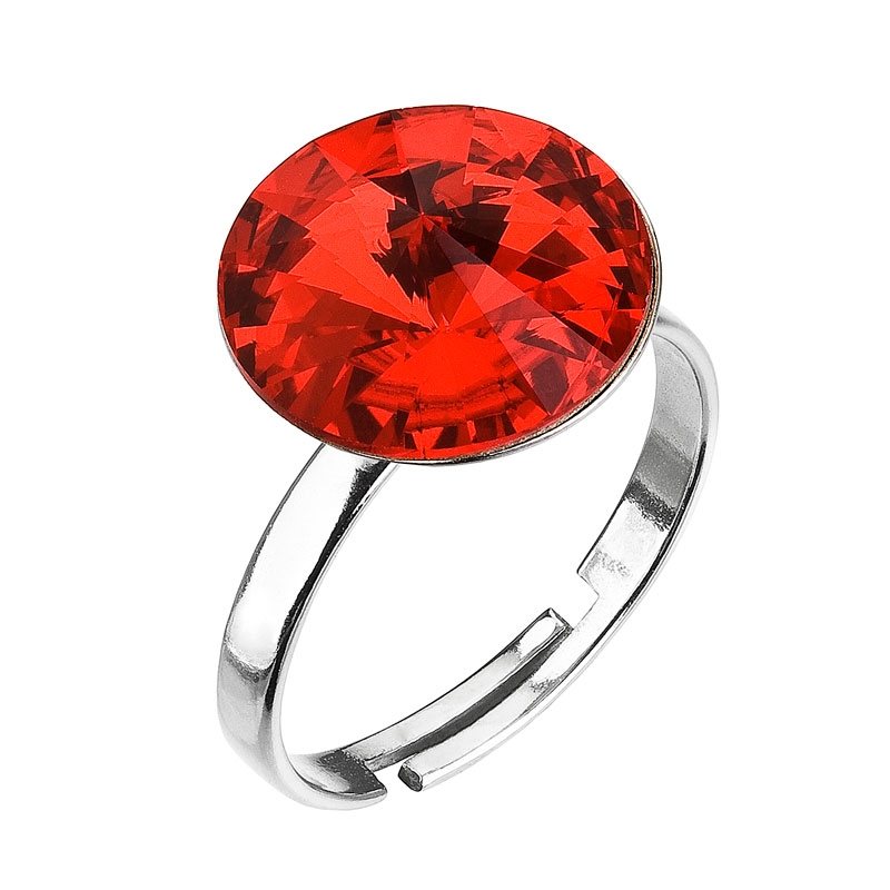 Strieborný prsteň s kameňom Crystals from Swarovski ® Light Siam