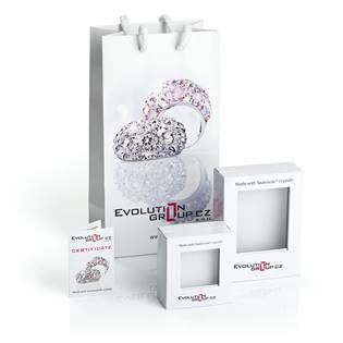 EG1054-GD Zlacený stříbrný přívěšek srdce s kamínky Crystals from Swarovski® Colorado