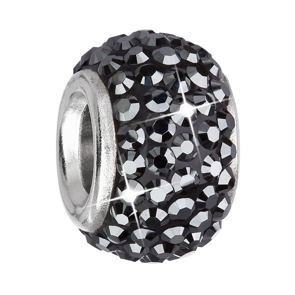 EVOLUTION GROUP CZ Stříbrný přívěšek korálek Crystals from Swarovski® Hematite - 34083.5 Hematite