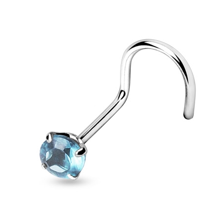 Šperky4U Stříbrný piercing do nosu - zirkon 3mm - N01070-Q