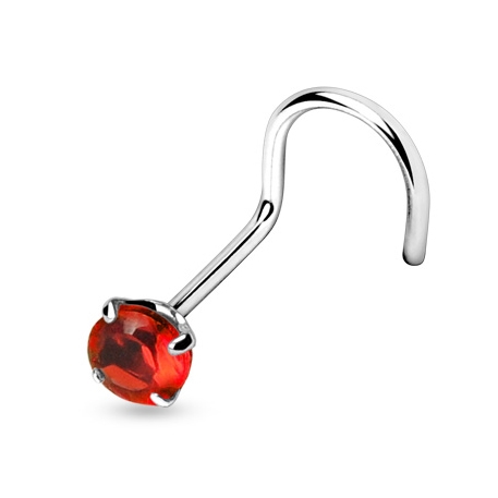 Šperky4U Stříbrný piercing do nosu - zirkon 3mm - N01070-R