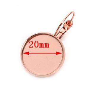 Zlacené náušnicové zapínání - dámský patent, lůžko 20 mm - 1 kus