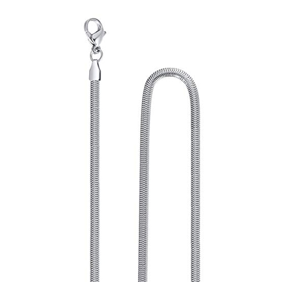Šperky4U Ocelový řetízek had plochý, š. 2,2 mm, délka 45 cm - OPE1096-022-45