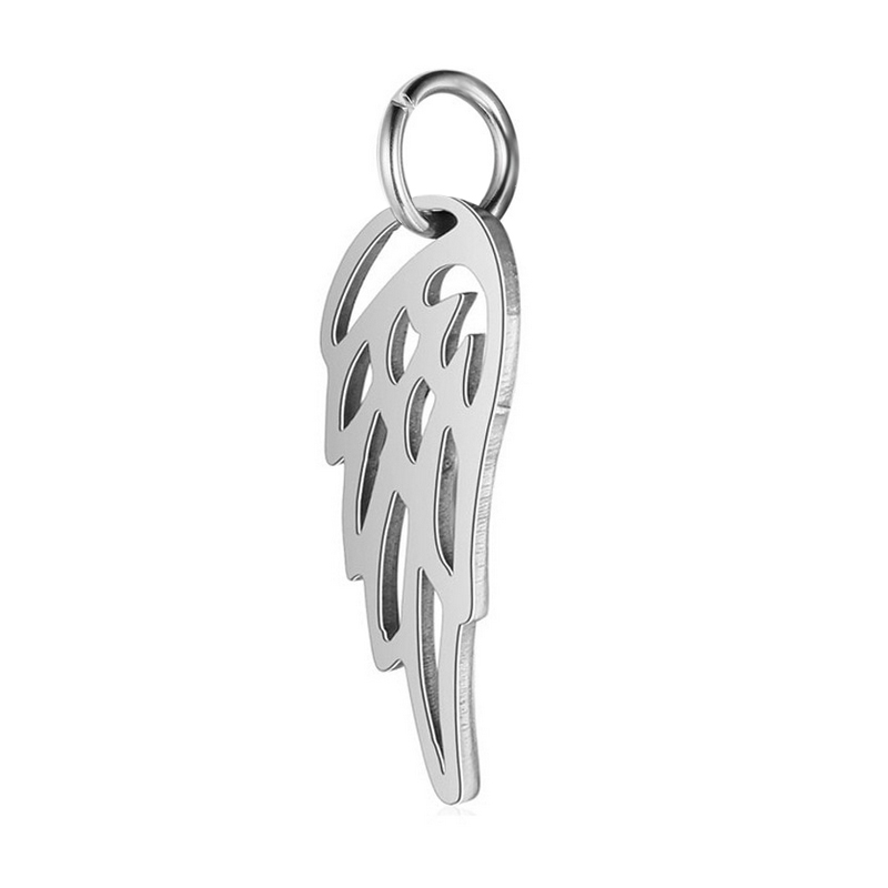Šperky4U Malý ocelový přívěšek andělské křídlo - OPP1643-ST