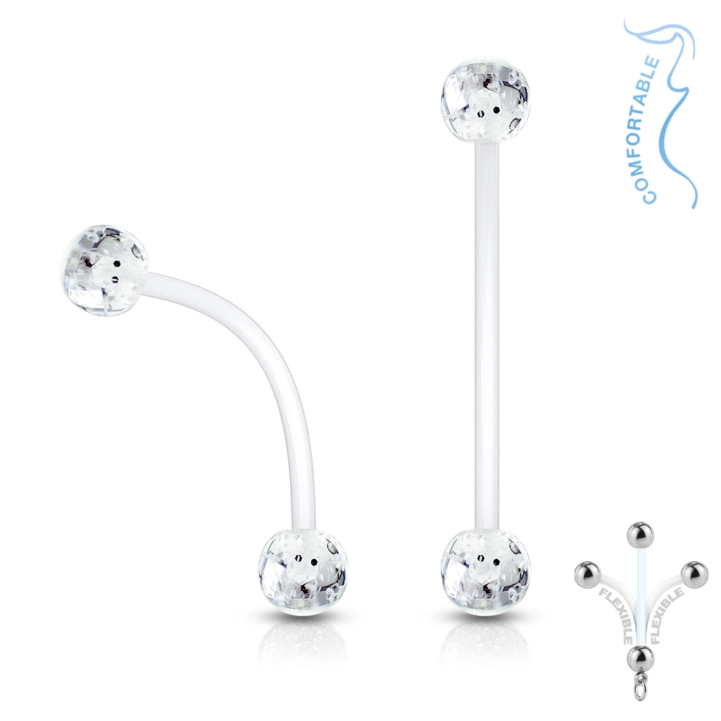 Šperky4U Pružný těhotenský piercing do pupíku - WP0021-C