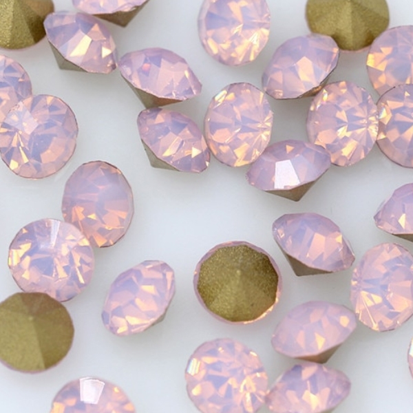 Sklenený šaton SS16 - 4 mm, 10ks / bal., Pink Opal