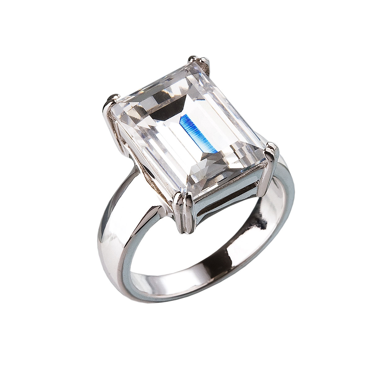 Strieborný prsteň s kameňom Crystals from Swarovski ® Crystal