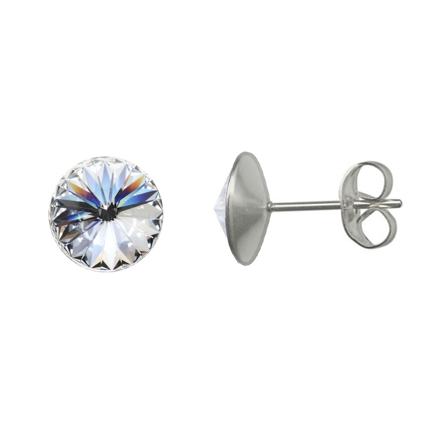 Oceľové náušnice Crystals from Swarovski ® 6mm, CRYSTAL