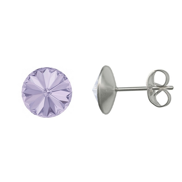 Oceľové náušnice Crystals from Swarovski ® 6mm, VIOLET