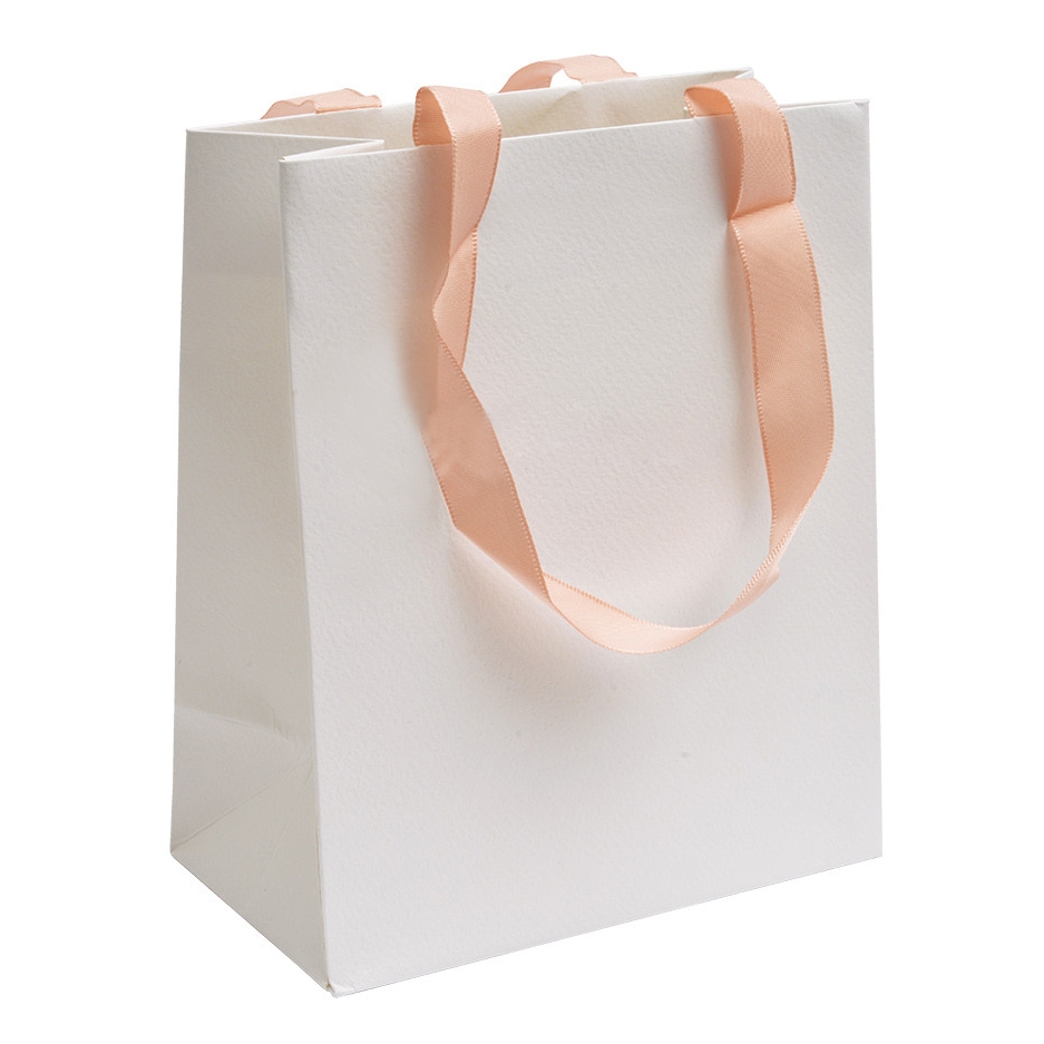 Biela darčeková taška s ružovými ušami