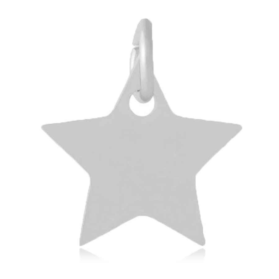 Šperky4U Malý ocelový přívěšek s kroužkem - hvězdička - OPP1656