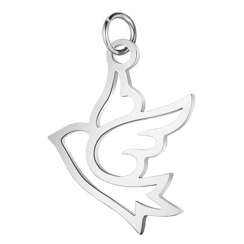 Šperky4U Malý ocelový přívěšek ptáček - OPP1681