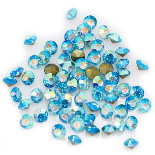 Skleněný šaton SS12 - 3,2 mm, 10ks/bal., AB Aqua
