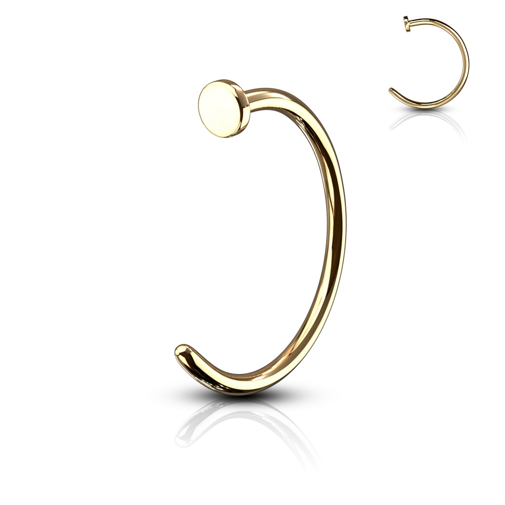 Pozlátený piercing do nosa