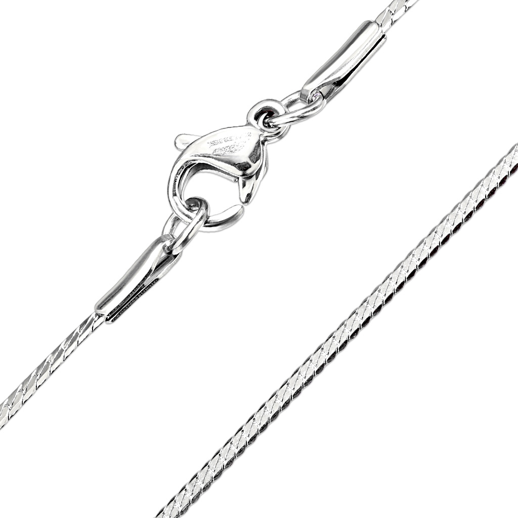 Šperky4U Ocelový řetízek plochý, tl. 1,4 mm, délka 45 cm - OPE1300-014-45