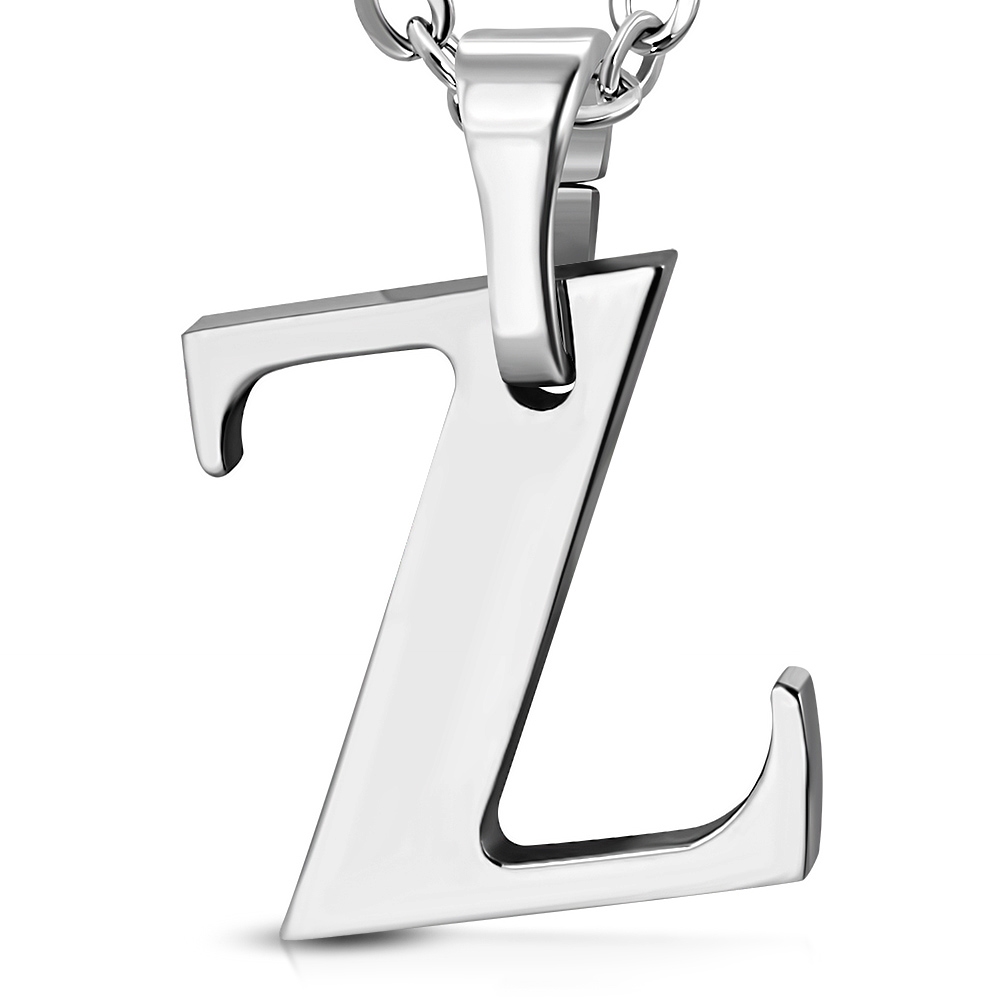 Oceľový prívesok písmeno - iniciálka Z