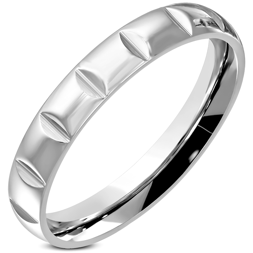 Oceľový prsteň, šírka 5 mm, veľ. 52