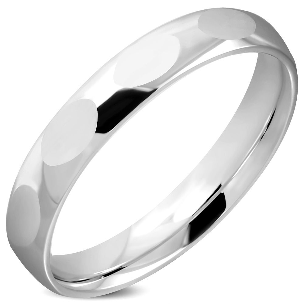 Oceľový prsteň lesklý, šírka 4 mm, veľ. 52