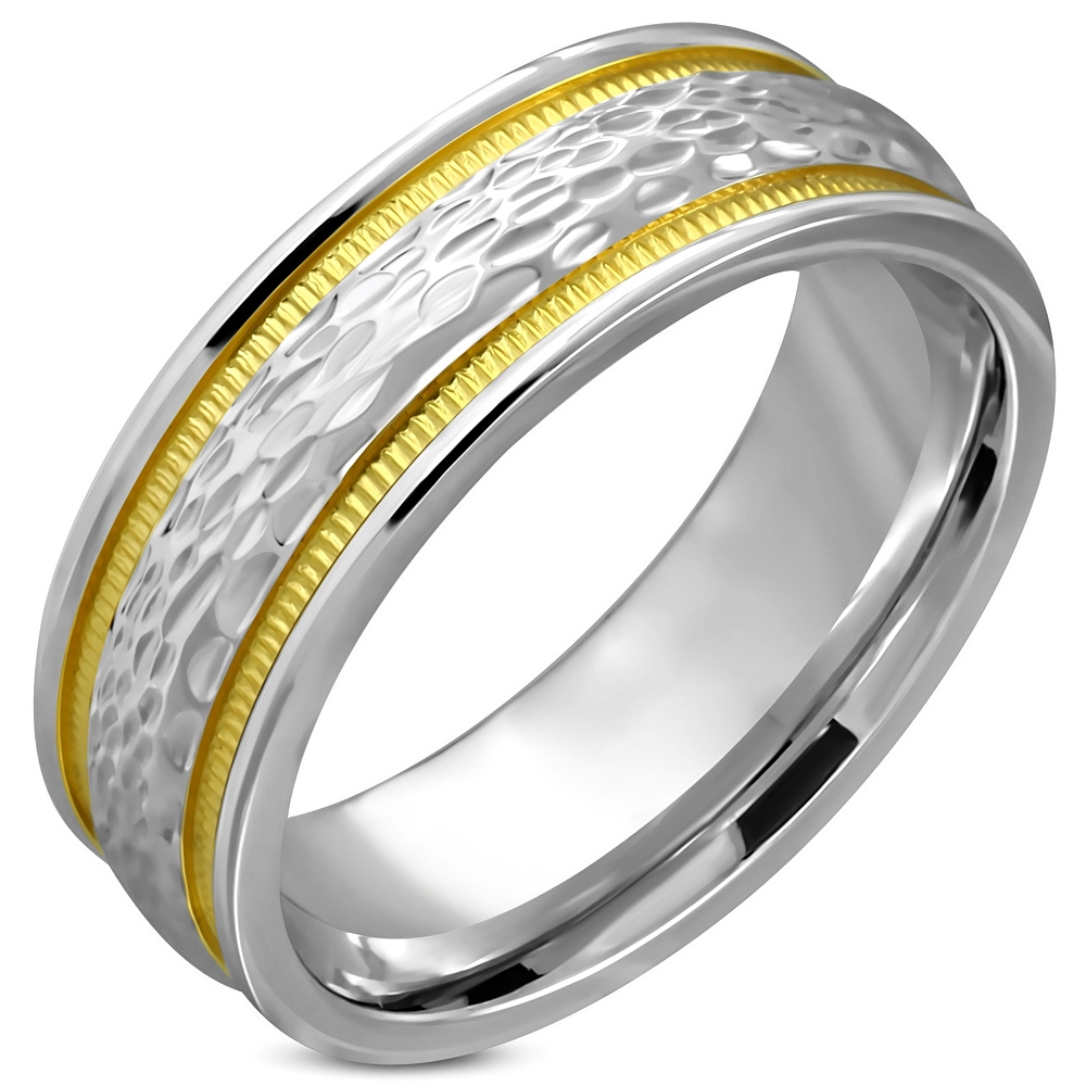 Šperky4U Ocelový prsten, šíře 8 mm, vel. 57 - velikost 57 - OPR1802-57