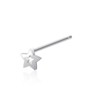 Šperky4U Stříbrný piercing do nosu hvězdička - N0126-SI