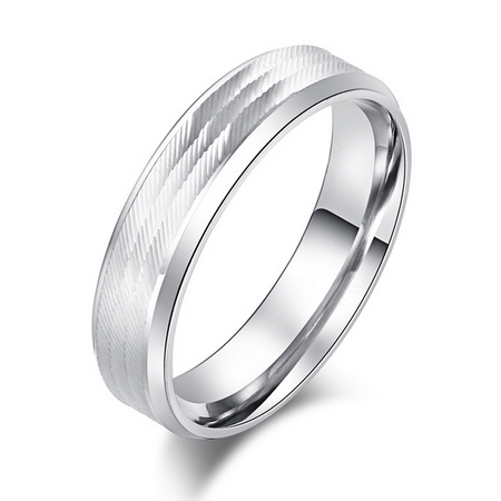 Šperky4U OPR0088 Pánský ocelový prsten, šíře 6 mm - velikost 54 - OPR0088-54