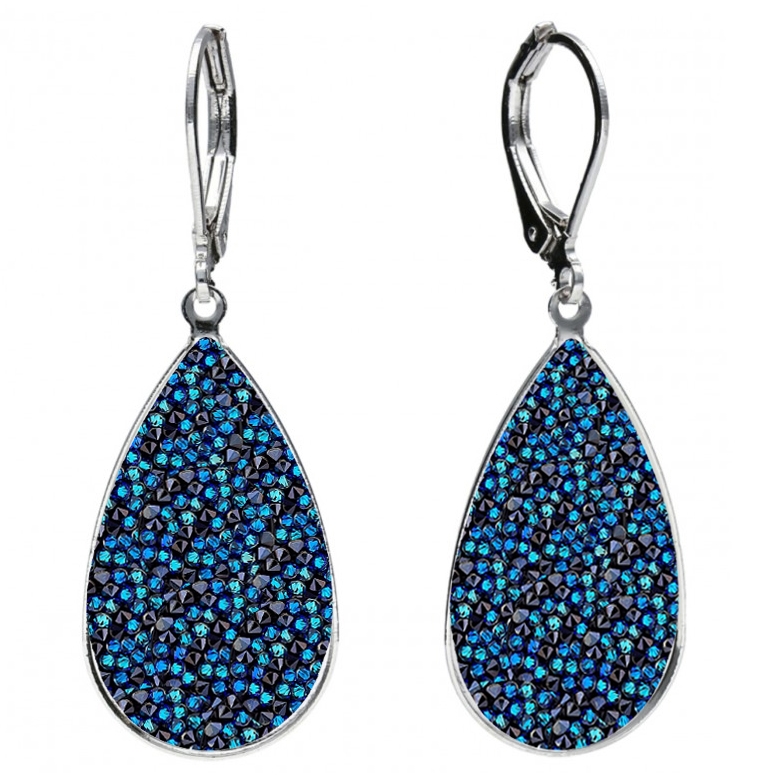 Náušnice Crystals from Swarovski ® BERMUDA BLUE