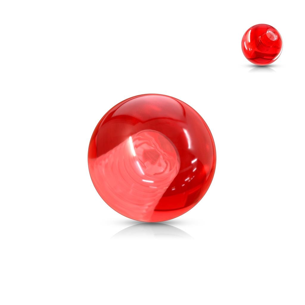 Šperky4U Náhradní kulička 1,2 mm, průměr 3 mm, barva červená - ND001R-1203