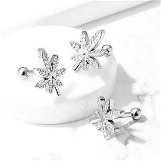 Šperky4U Cartilage piercing do ucha - list - CP1044