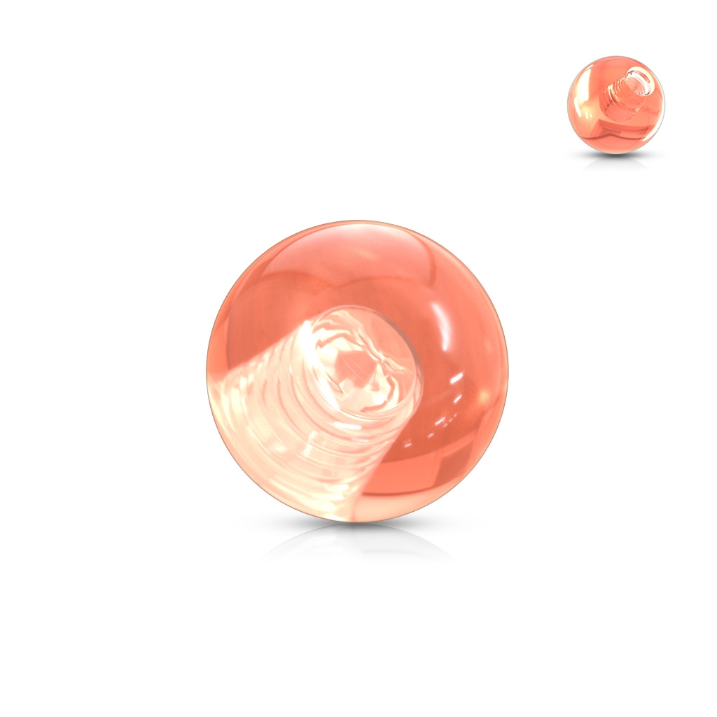 Šperky4U Náhradní kulička 1,6 mm, průměr 5 mm, barva oranžová - ND001O-1605