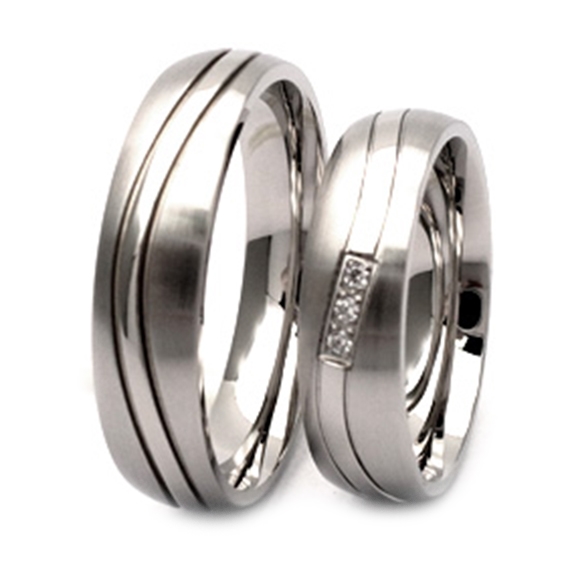 NUBIS® NSS3011 Pánský snubní prsten ocel - velikost 61 - NSS3011-61