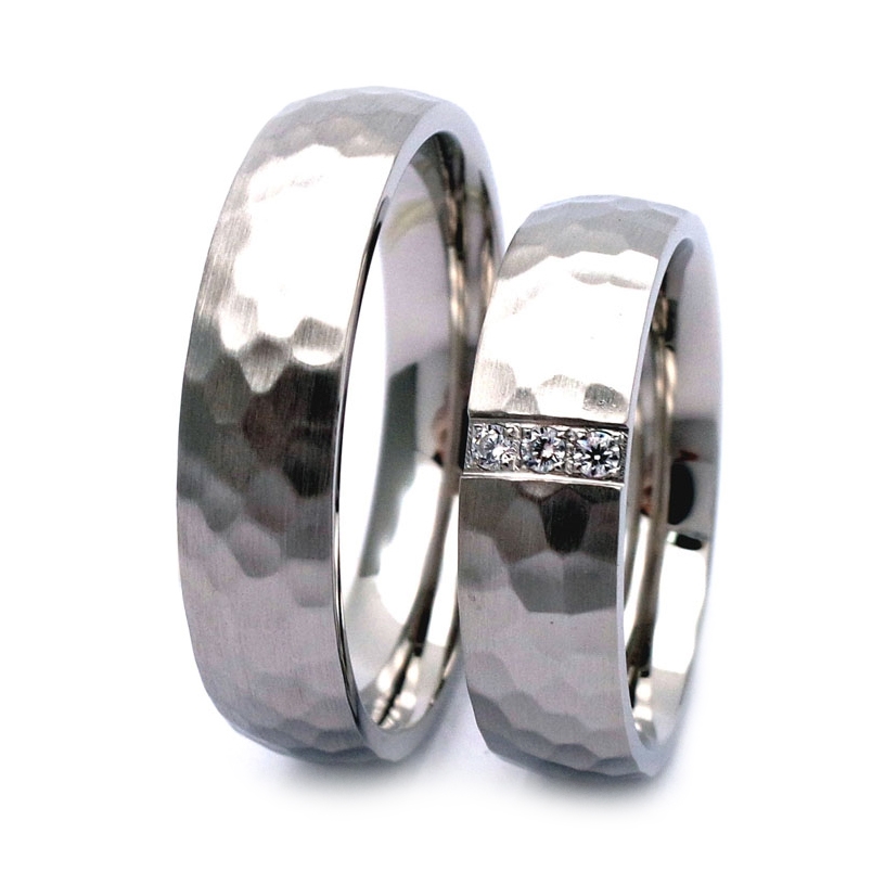 NUBIS® NSS3016 Tepaný dámský snubní prsten ocel - velikost 55 - NSS3016-ZR-55