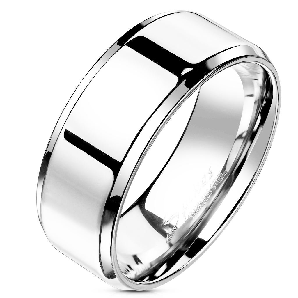 Spikes USA Ocelový prsten lesklý - velikost 65 - OPR1303-8-65