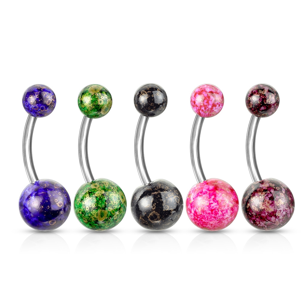 Šperky4U Piercing do pupíku - banánek - BA01073-B