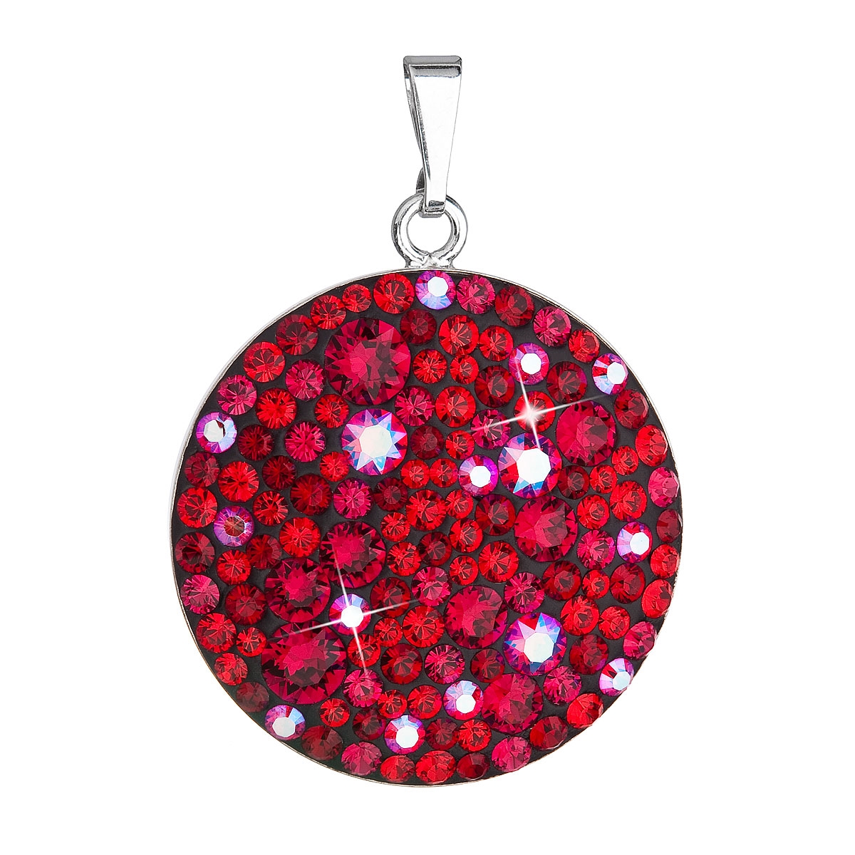 Strieborný prívesok s kryštálmi Crystals from Swarovski ® CHERRY