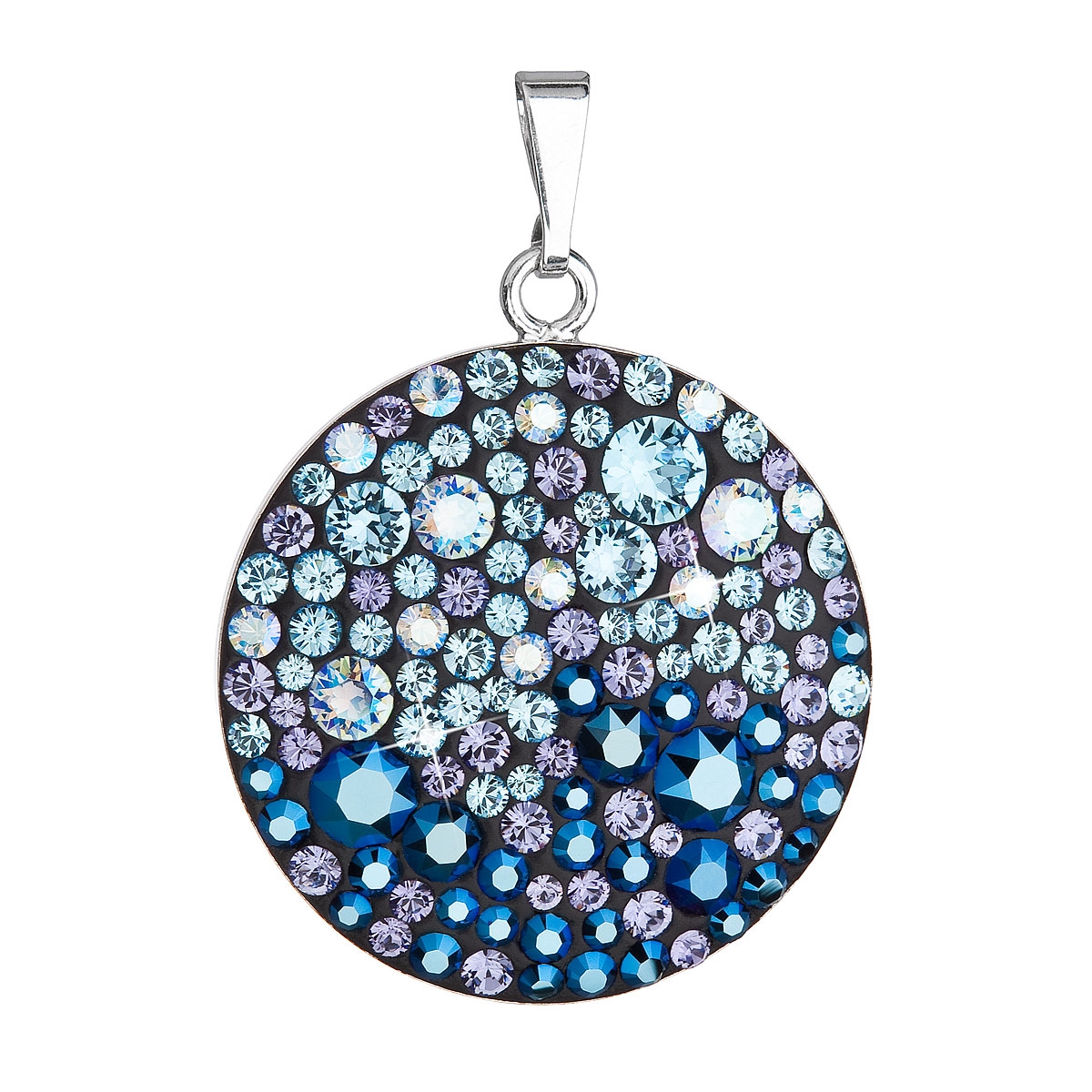 Strieborný prívesok s kryštálmi Crystals from Swarovski ® Blue Style
