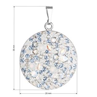 EG1017-LS Stříbrný přívěšek s krystaly Crystals from Swarovski® LIGHT SAPPHIRE