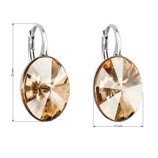 EG2694-GS Stříbrné náušnice s krystaly Crystals from Swarovski® CGOLDEN SHADOW