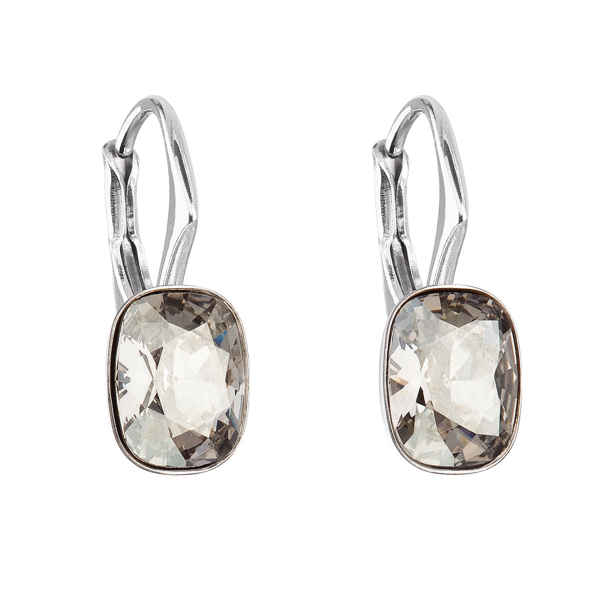 EVOLUTION GROUP CZ Stříbrné náušnice s krystaly Crystals from Swarovski® SILVER SHADE - 31278.5 silver shade