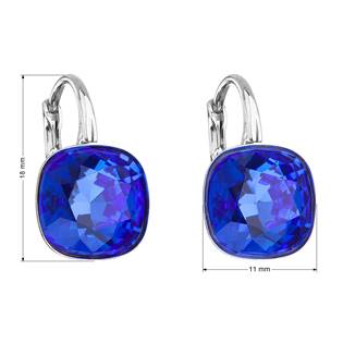 EG2105-MB Stříbrné náušnice s kameny Crystals from Swarovski® MAJESTIC BLUE