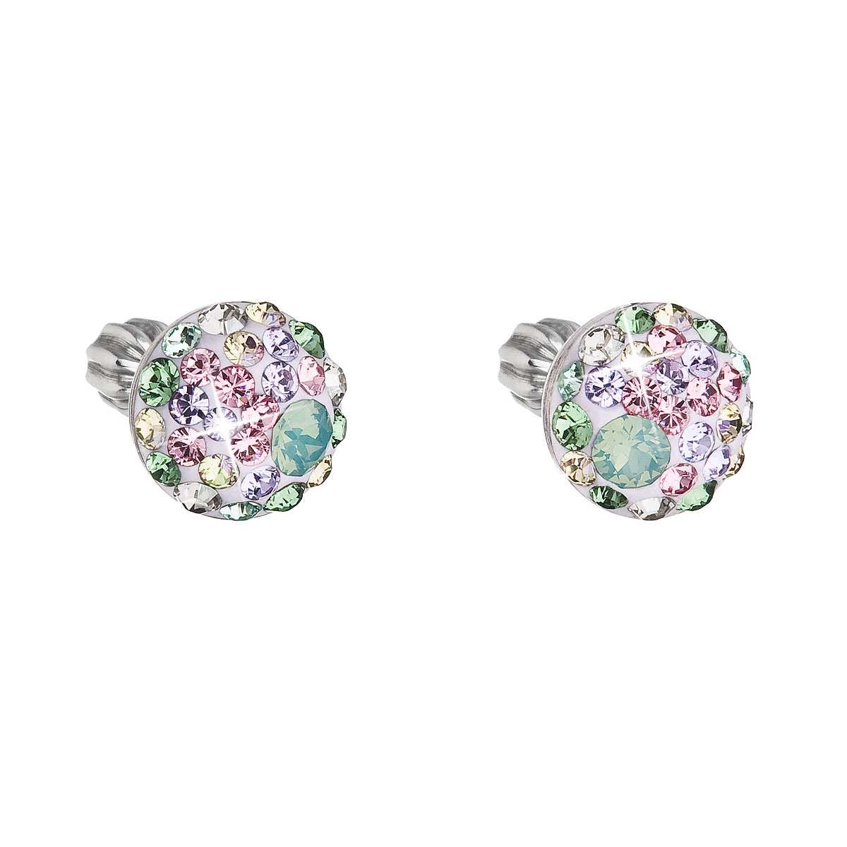 Strieborné náušnice s kryštálmi Crystals from Swarovski ® SAKURA