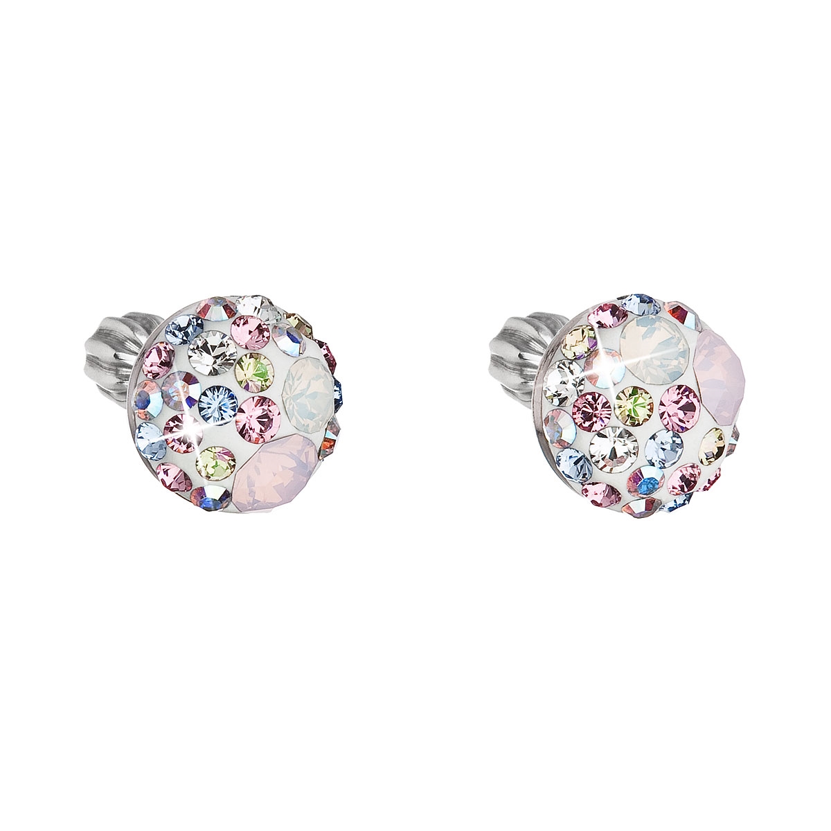 Strieborné náušnice s kryštálmi Crystals from Swarovski ® MAICO ROSE