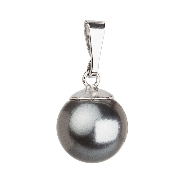 Strieborný prívesok dekorovaný perlou Crystals from Swarovski